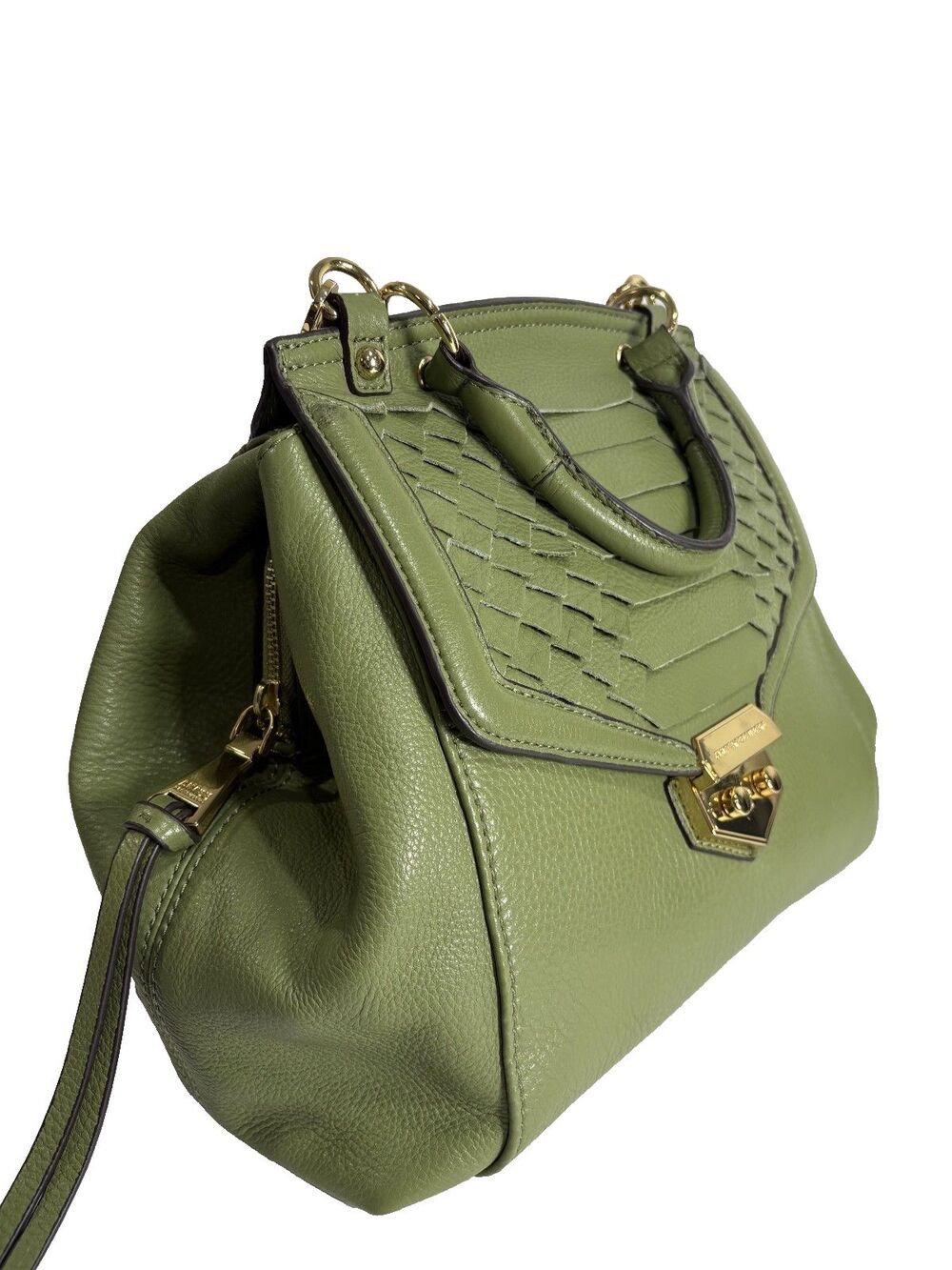 Aimee Kestenberg All For Love Shoulder Bag Green / Olive Leather Handbag - Picture 3 of 16